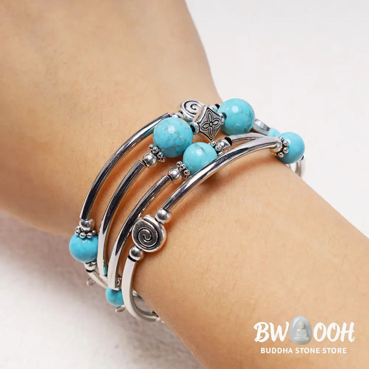 Buddha Stones Tibetan Turquoise Balance Bracelet - BWOOOH - Bracelet