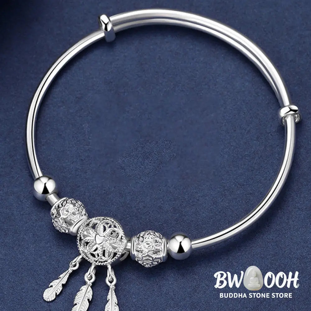 BWOOOH Tibetan White Copper Blessing Dream Catcher Charm Bracelet - Copper - Bracelet