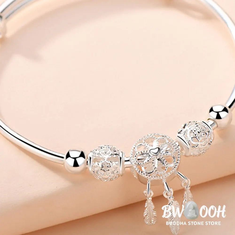 BWOOOH Tibetan White Copper Blessing Dream Catcher Charm Bracelet - Copper - Bracelet