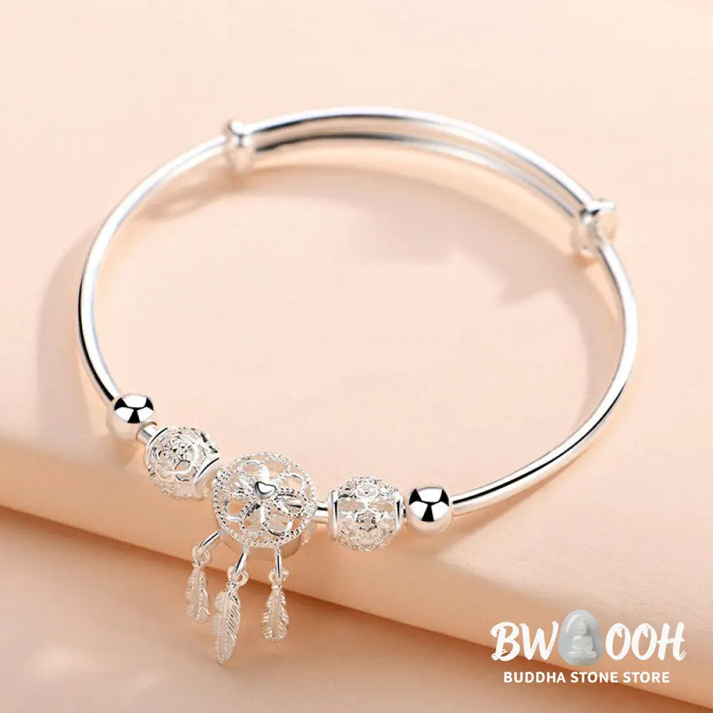 BWOOOH Tibetan White Copper Blessing Dream Catcher Charm Bracelet - Copper - Bracelet