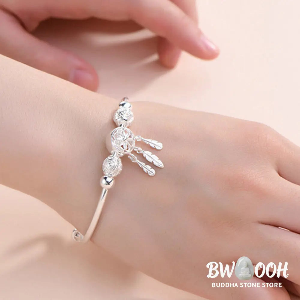 BWOOOH Tibetan White Copper Blessing Dream Catcher Charm Bracelet - Copper - Bracelet