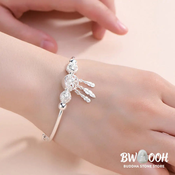 BWOOOH Tibetan White Copper Blessing Dream Catcher Charm Bracelet - Copper - Bracelet