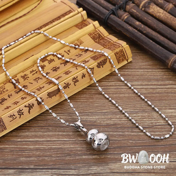 Buddha Stones Tibetan Yin Yang Symbol Gourd Harmony Titanium Steel Necklace Pendant - BWOOOH - Necklaces &amp; Pendants