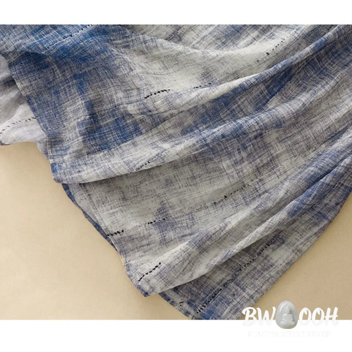 Buddha Stones Tie-Dye Button Long Sleeve Cotton Shirt - Women’s Shirts
