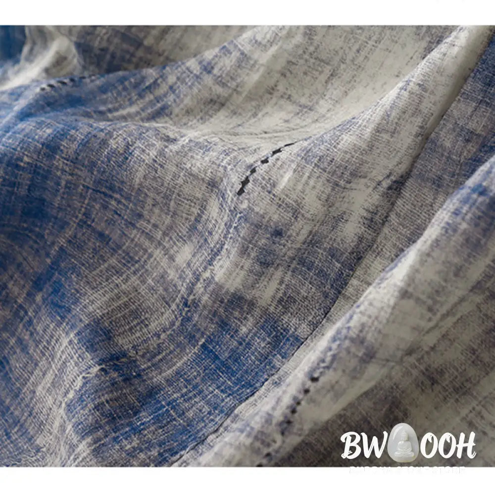 Buddha Stones Tie-Dye Button Long Sleeve Cotton Shirt - Women’s Shirts