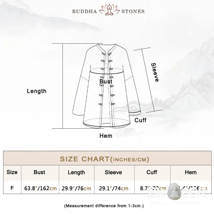 Buddha Stones Tie Dye Frog-Button Long Sleeve Zen Meditation Open Front Jacket - Women’s Kimono