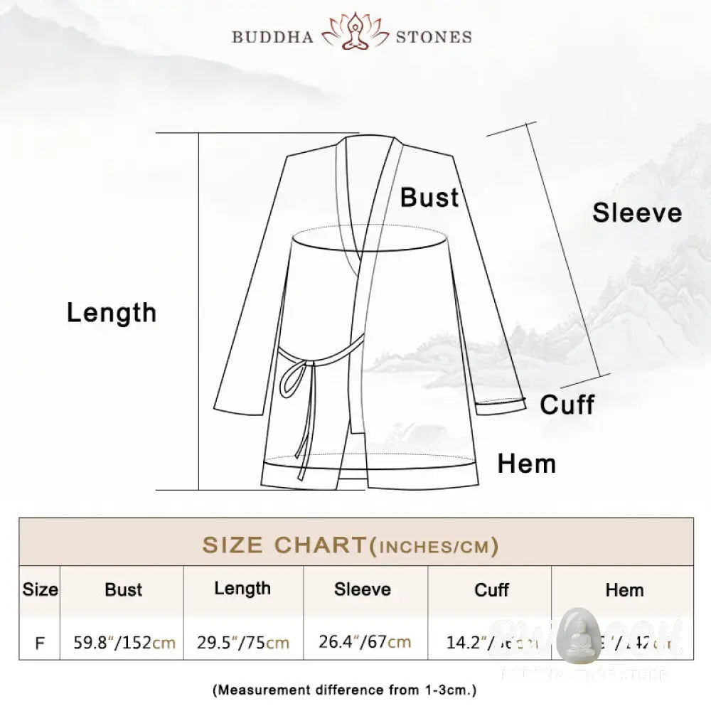 Buddha Stones Tie Dye Lace-up Design Coat Zen Meditation Open Front Top Jacket - Women’s Kimono