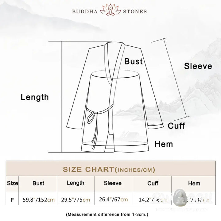 Buddha Stones Tie Dye Lace-up Design Coat Zen Meditation Open Front Top Jacket - Women’s Kimono