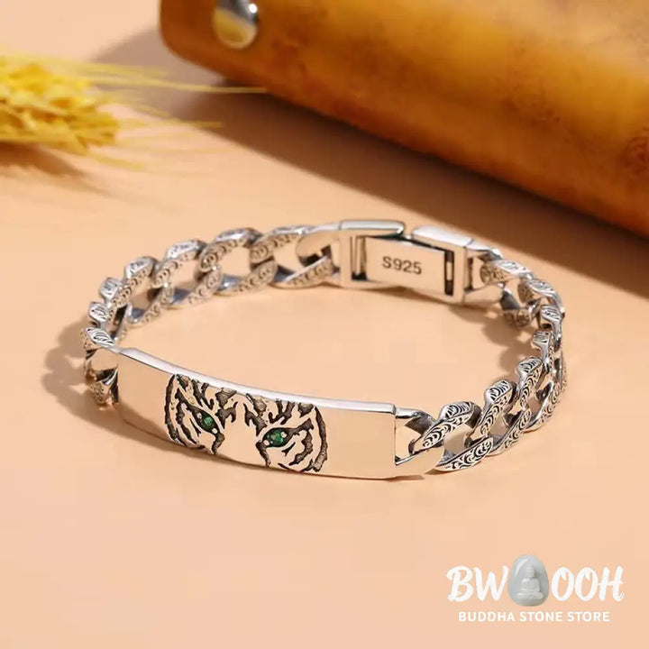 Buddha Stones Tiger Copper Luck Cuff Chain Bracelet - BWOOOH - Bracelet
