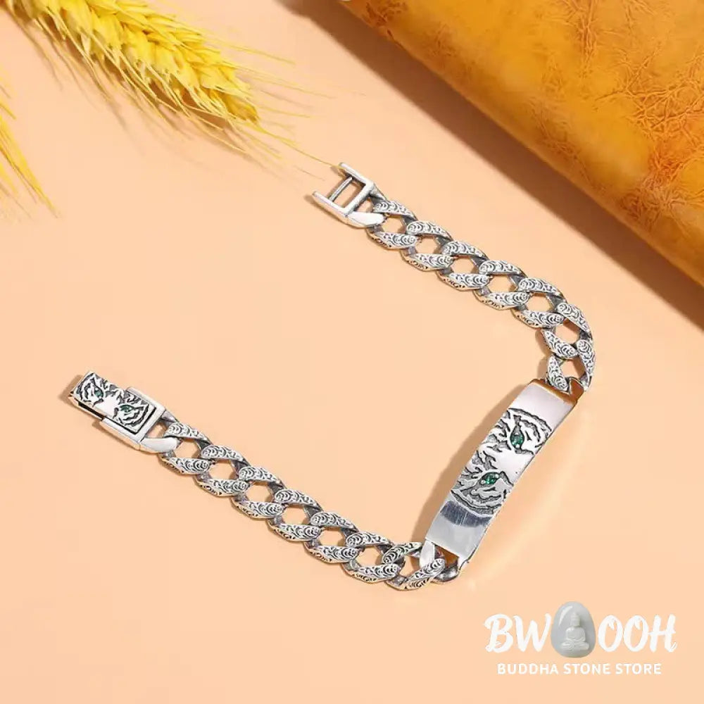 Buddha Stones Tiger Copper Luck Cuff Chain Bracelet - BWOOOH - Bracelet