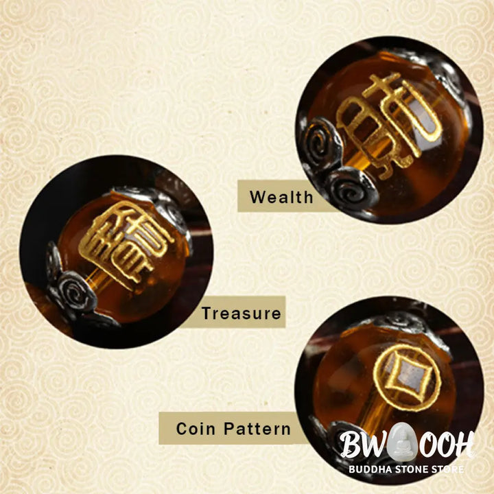 Buddha Stones Tiger Eye Bead Fortune Prosperity Bracelet - BWOOOH - Bracelet