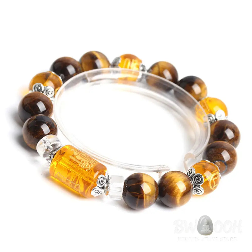Buddha Stones Tiger Eye Bead Fortune Prosperity Bracelet - BWOOOH - Bracelet