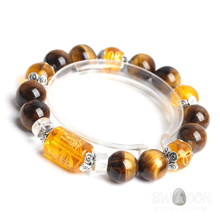 Buddha Stones Tiger Eye Bead Fortune Prosperity Bracelet - BWOOOH - Bracelet