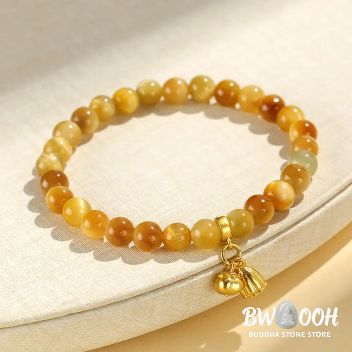 Buddha Stones Tiger Eye Fu Character Bamboo Koi Fish Lotus Om Mani Padme Hum Protection Bracelet - BWOOOH - Bracelet