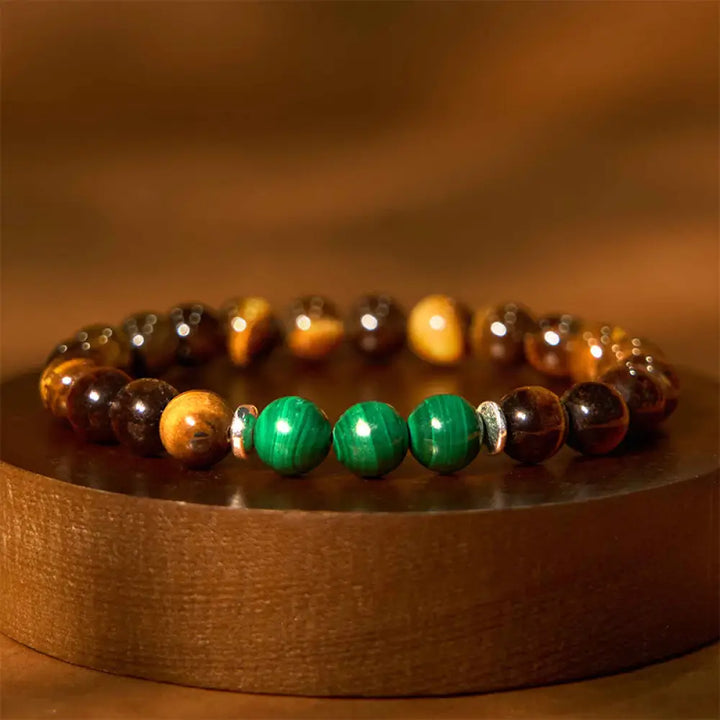 BWOOOH Tiger Eye Green Tiger Eye Courage Bracelet - BWOOOH - Tiger Eye Green Tiger Eye(Wrist Circumference: