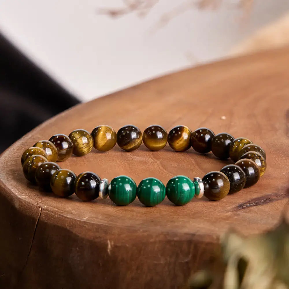 BWOOOH Tiger Eye Green Tiger Eye Courage Bracelet - BWOOOH - Tiger Eye Green Tiger Eye(Wrist Circumference: