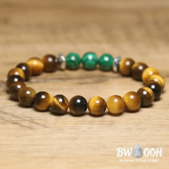 Buddha Stones Tiger Eye Green Tiger Eye Courage Bracelet - BWOOOH - Tiger Eye Green Tiger Eye(Wrist Circumference: