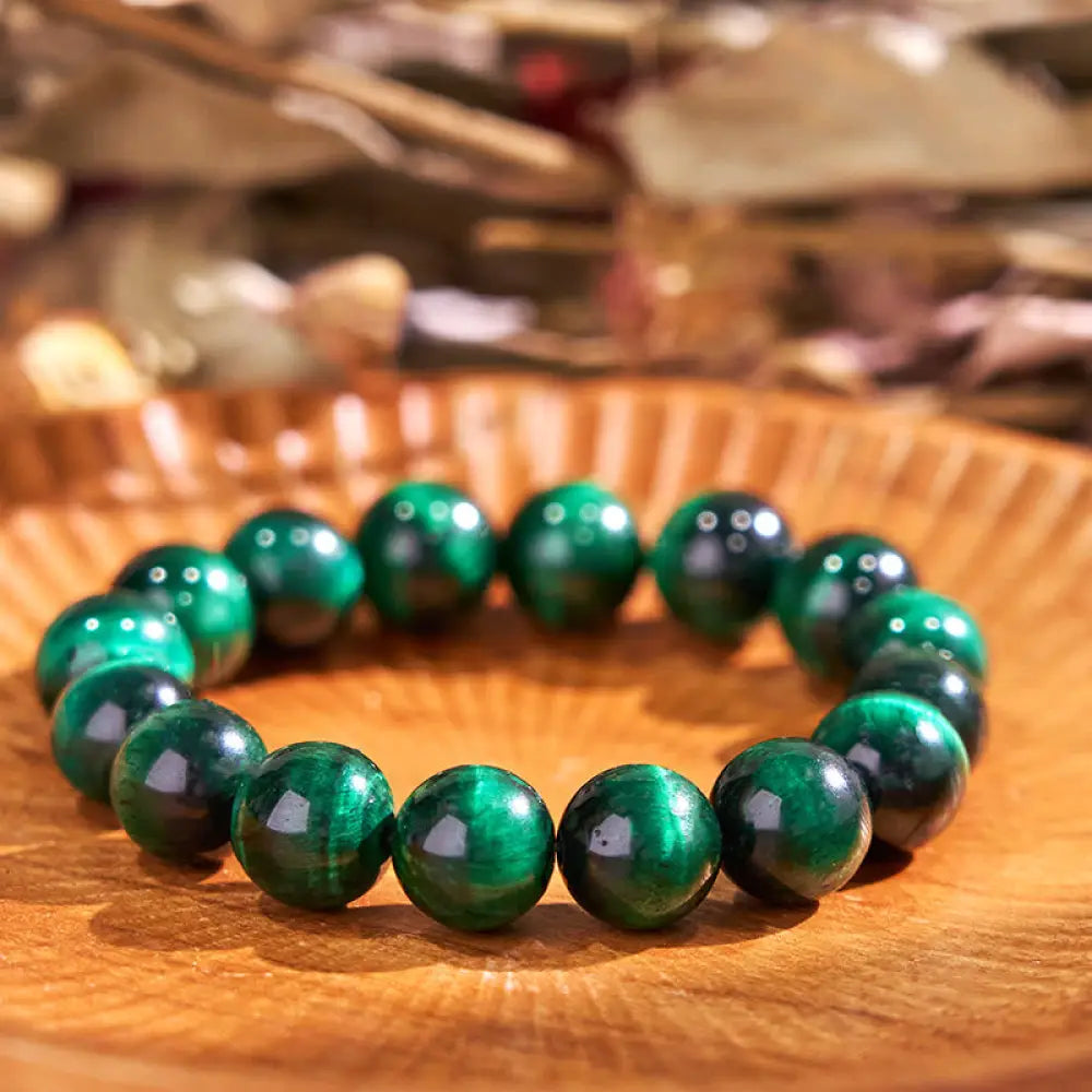 Buddha Stones Tiger Eye Growth Healing Energy Bracelet - BWOOOH - Tiger Eye / 12mm - Bracelet