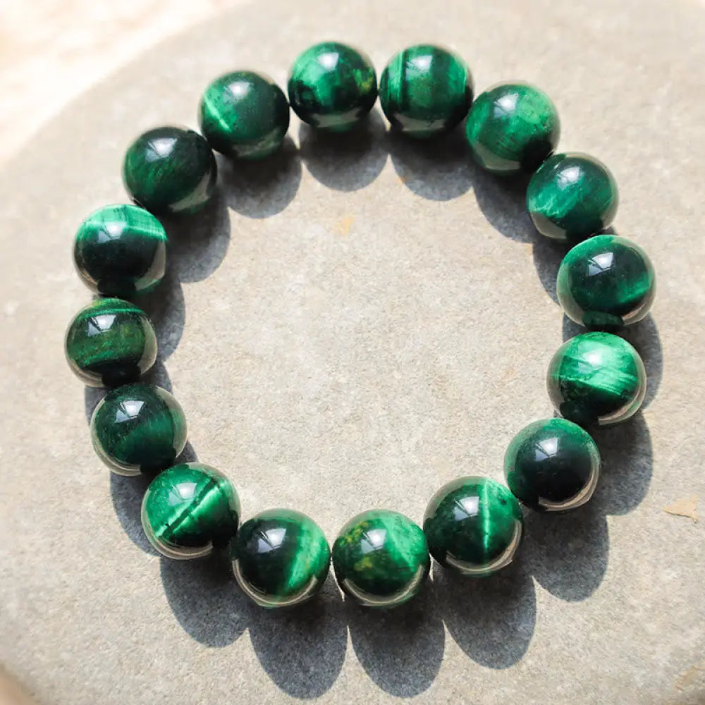 Buddha Stones Tiger Eye Growth Healing Energy Bracelet - BWOOOH - Tiger Eye / 12mm - Bracelet