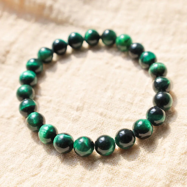 Buddha Stones Tiger Eye Growth Healing Energy Bracelet - BWOOOH - Tiger Eye / 8mm - Bracelet