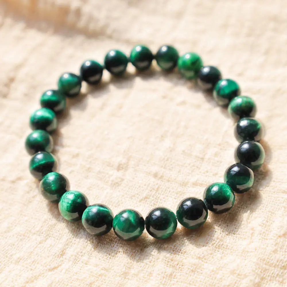 Buddha Stones Tiger Eye Growth Healing Energy Bracelet - BWOOOH - Tiger Eye / 8mm - Bracelet