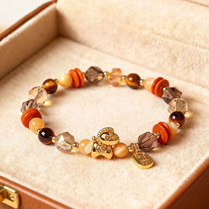 BWOOOH Tiger Eye Ice Obsidian Pearl Year Of The Horse Luc