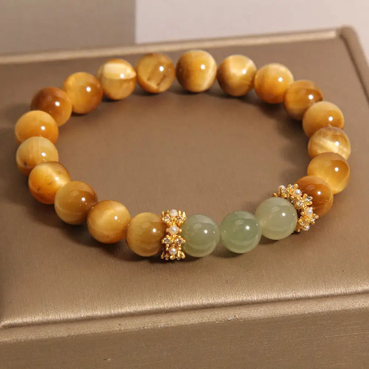 BWOOOH Tiger Eye Jade Courage Bracelet - BWOOOH - Tiger Eye (Wrist Circumference: 15-19cm) - Bracelet