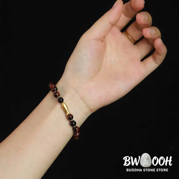 Buddha Stones Tiger Eye Koi Fish Courage Bracelet - BWOOOH - Bracelet