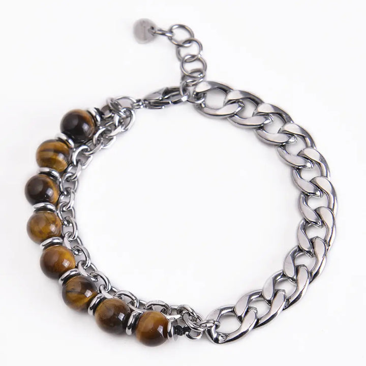 BWOOOH Tiger Eye Picasso Jasper Frosted Stone Strength Bracelet | spiritual healing bracelet