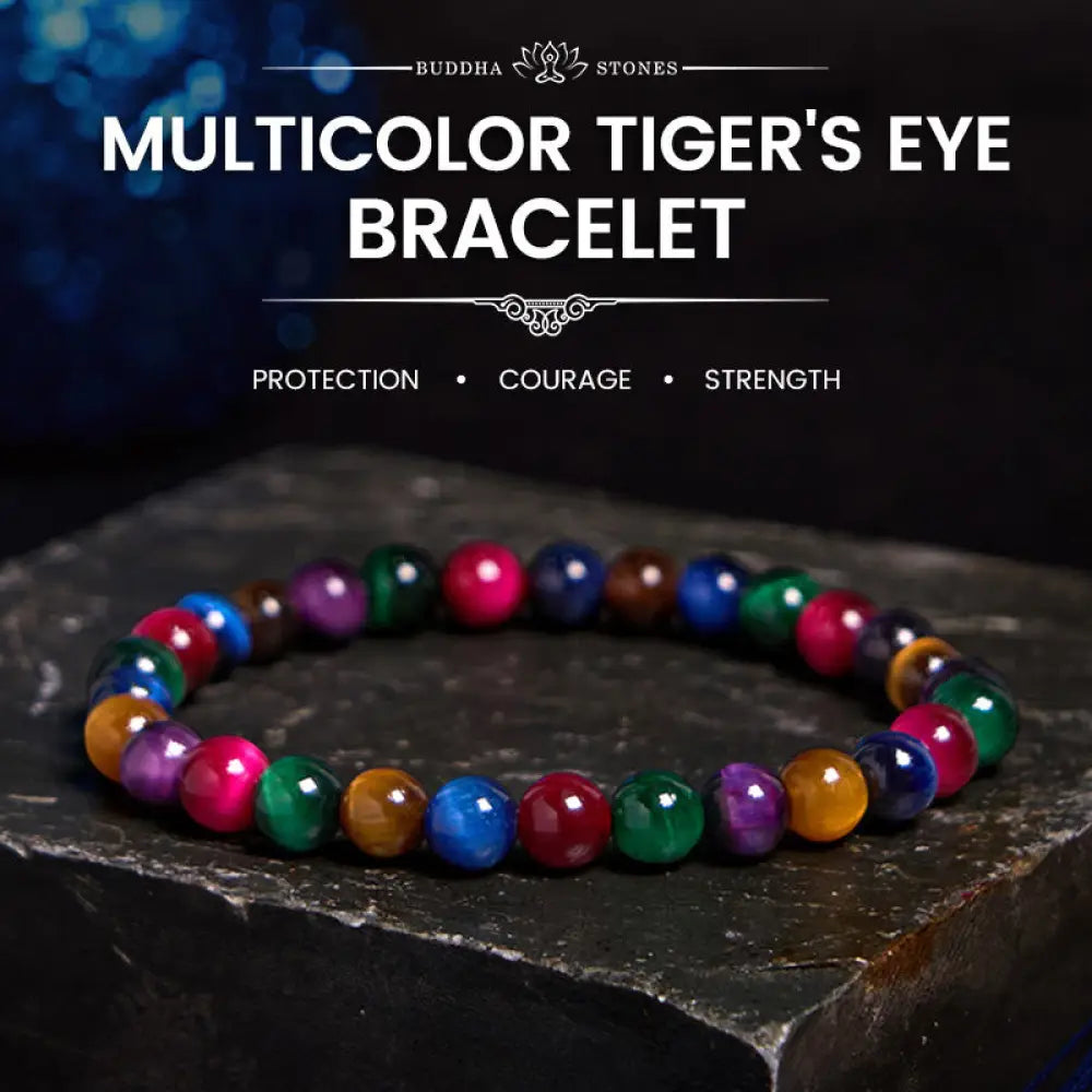 BWOOOH Tiger Eye Resolve Courage Bracelet - BWOOOH - 0.23 in (6 mm) - Bracelet