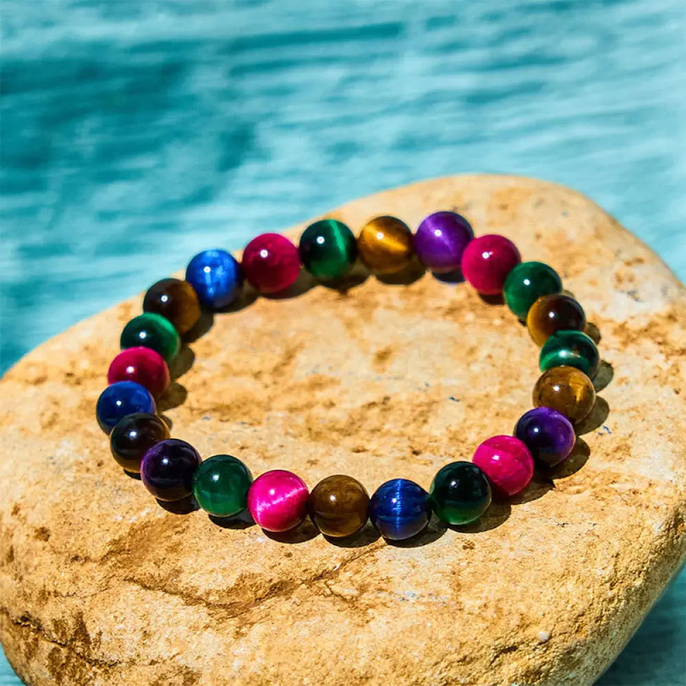 BWOOOH Tiger Eye Resolve Courage Bracelet — Tiger Eye crystal healing bracelet for spiritual healing and mindful living