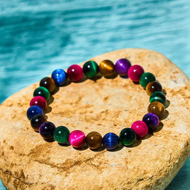 BWOOOH Tiger Eye Resolve Courage Bracelet — Tiger Eye crystal healing bracelet for spiritual healing and mindful living