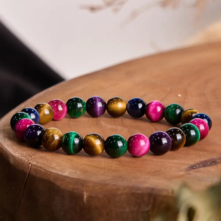 BWOOOH Tiger Eye Resolve Courage Bracelet - BWOOOH - 0.23 in (6 mm) - Bracelet