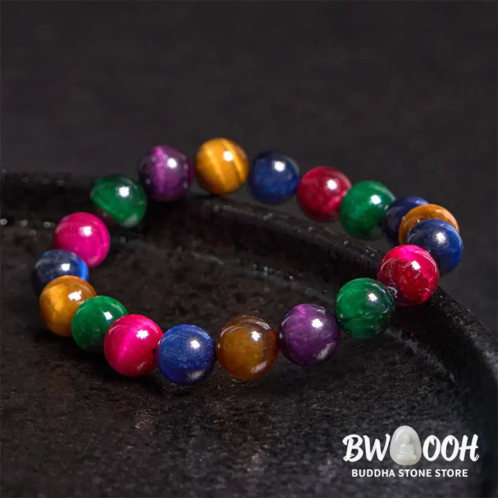 Buddha Stones Tiger Eye Resolve Courage Bracelet - BWOOOH - Bracelet
