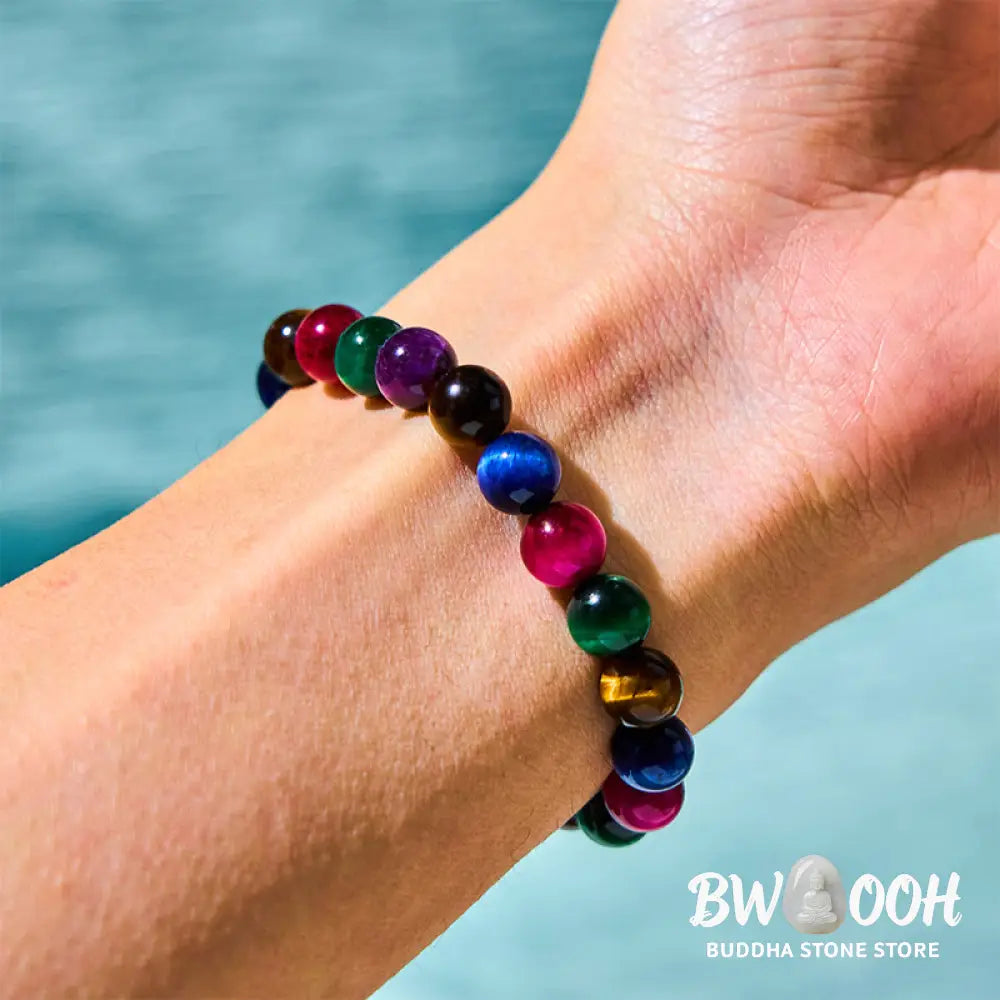 Buddha Stones Tiger Eye Resolve Courage Bracelet - BWOOOH - Bracelet