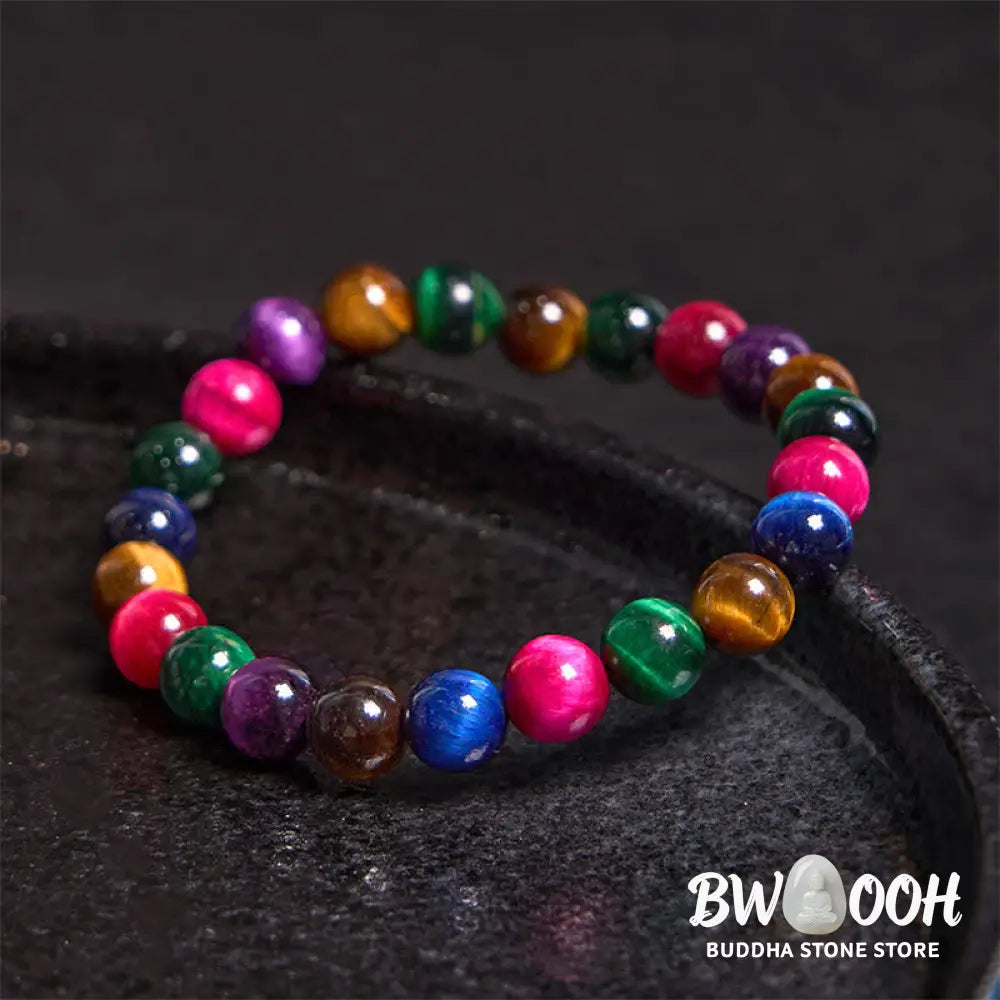 Buddha Stones Tiger Eye Resolve Courage Bracelet - BWOOOH - Bracelet