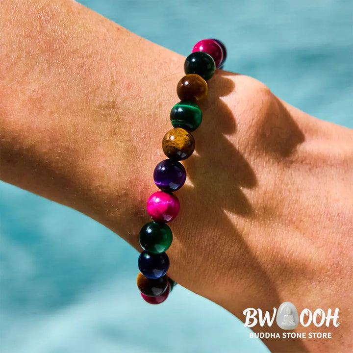 Buddha Stones Tiger Eye Resolve Courage Bracelet - BWOOOH - Bracelet