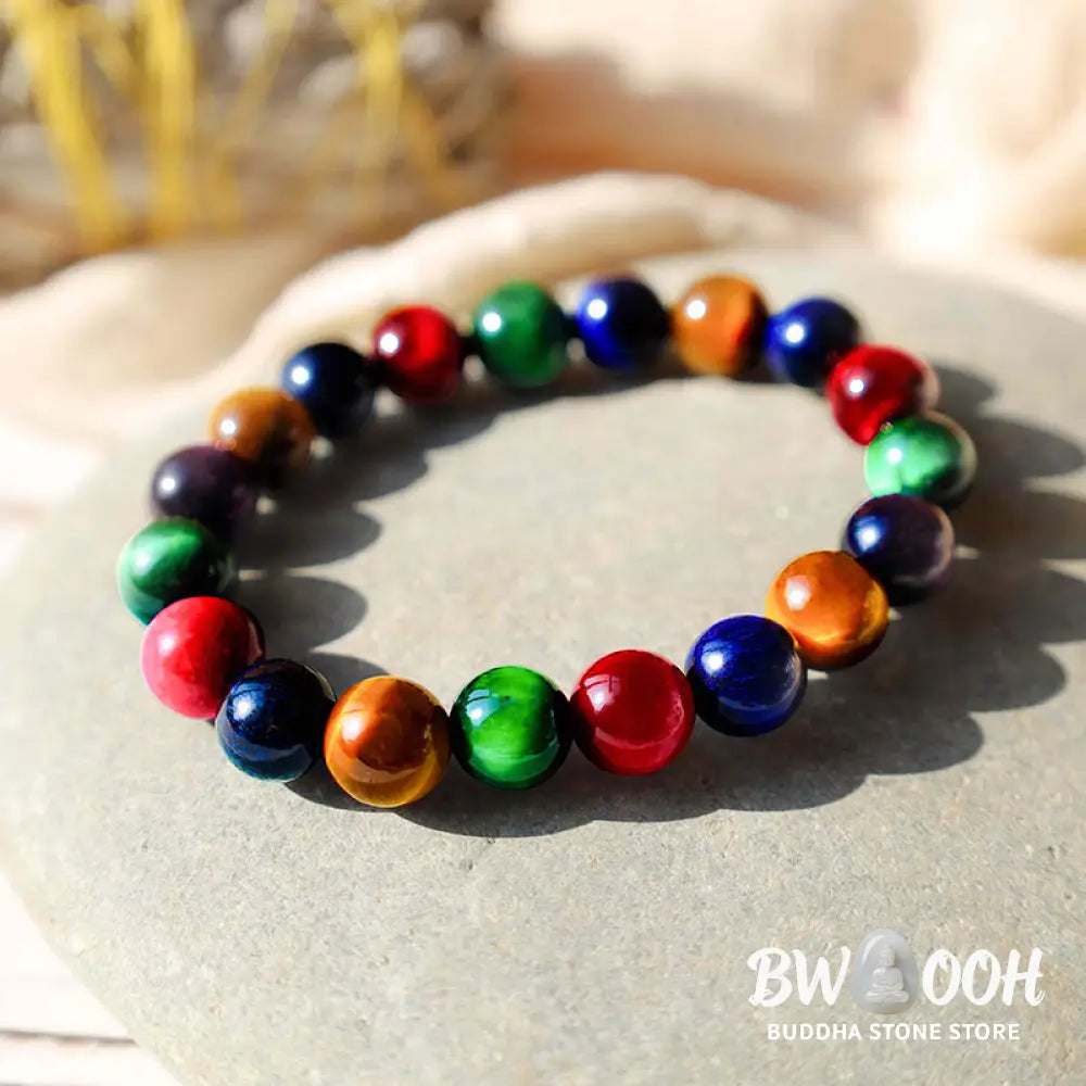 Buddha Stones Tiger Eye Resolve Courage Bracelet - BWOOOH - Bracelet
