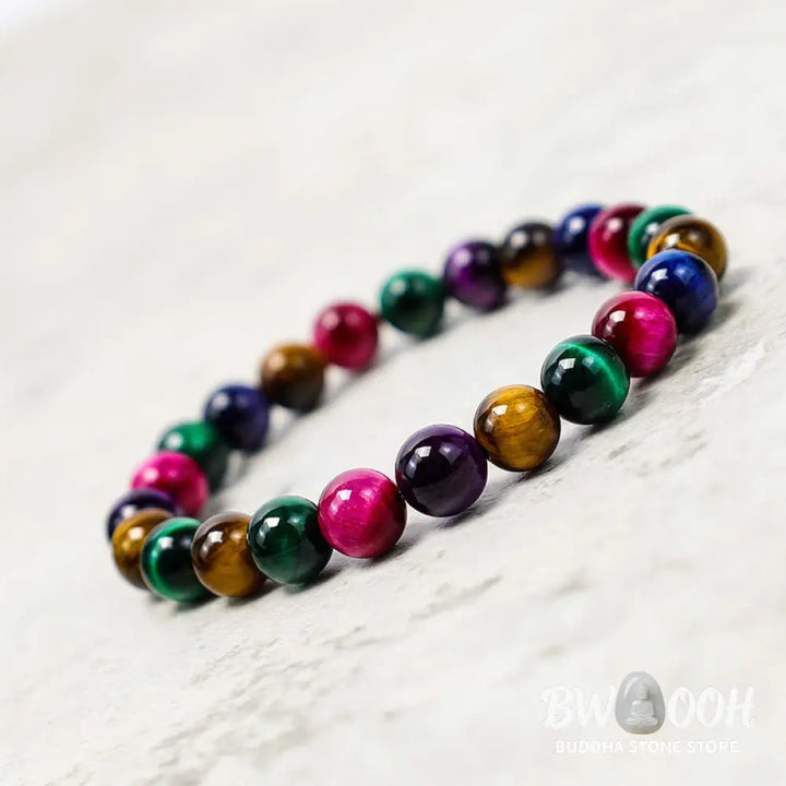 Buddha Stones Tiger Eye Resolve Courage Bracelet - BWOOOH - Bracelet