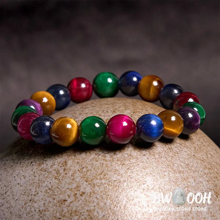 Buddha Stones Tiger Eye Resolve Courage Bracelet - BWOOOH - Bracelet