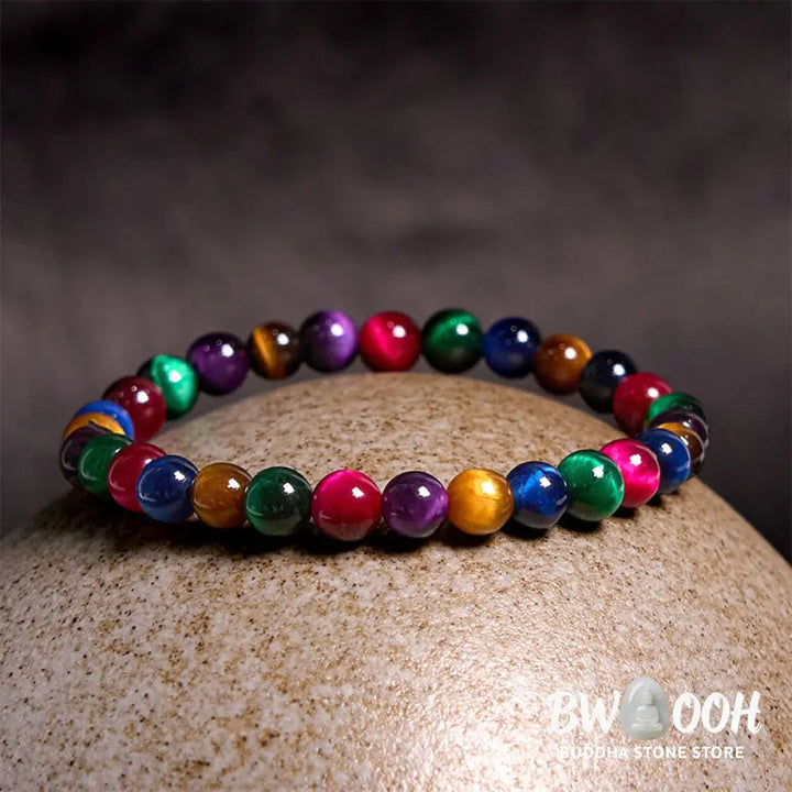 Buddha Stones Tiger Eye Resolve Courage Bracelet - BWOOOH - Bracelet