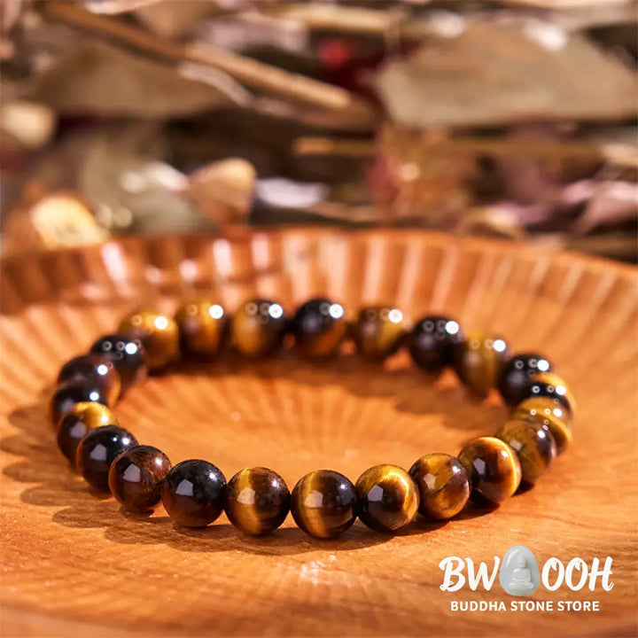 Buddha Stones Tiger Eye Strength Bracelet - BWOOOH - Bracelet