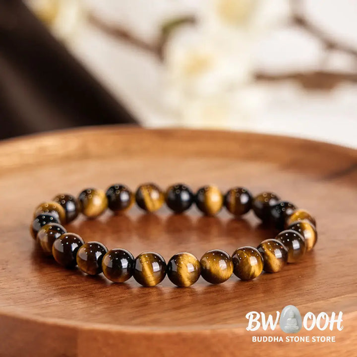 Buddha Stones Tiger Eye Strength Bracelet - BWOOOH - Bracelet