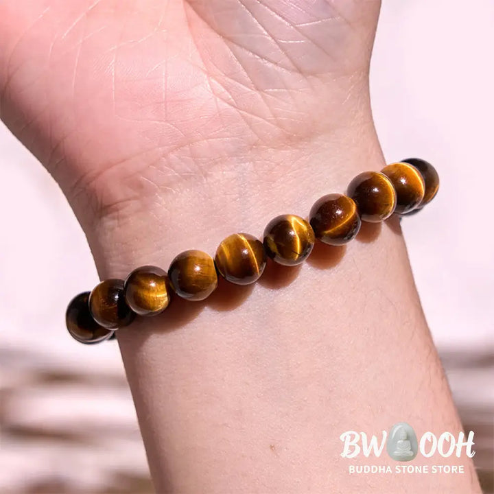 Buddha Stones Tiger Eye Strength Bracelet - BWOOOH - Bracelet