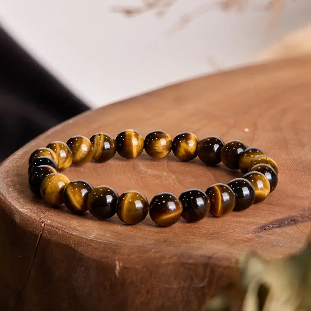 BWOOOH Tiger Eye Strength Bracelet — Tiger Eye crystal healing bracelet for spiritual healing and mindful living