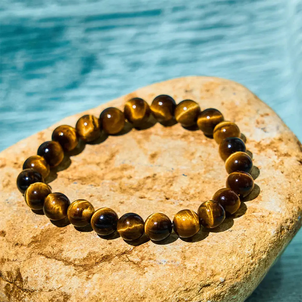 BWOOOH Tiger Eye Strength Bracelet — Tiger Eye crystal healing bracelet for spiritual healing and mindful living