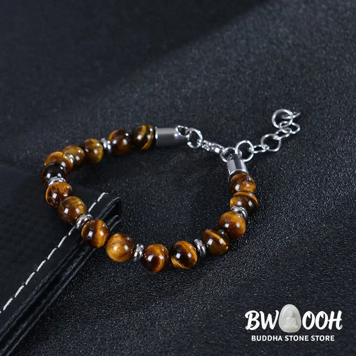 Buddha Stones Tiger Eye Various Natural Stone Beads Protection Bracelet - Bracelet