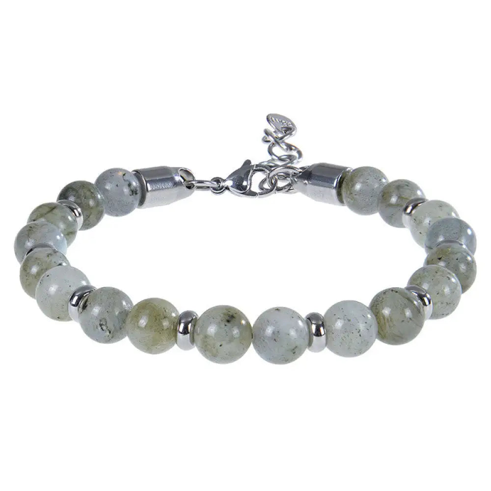 Buddha Stones Tiger Eye Various Natural Stone Beads Protection Bracelet - Moonstone(Wrist Circumference:17-20 cm)