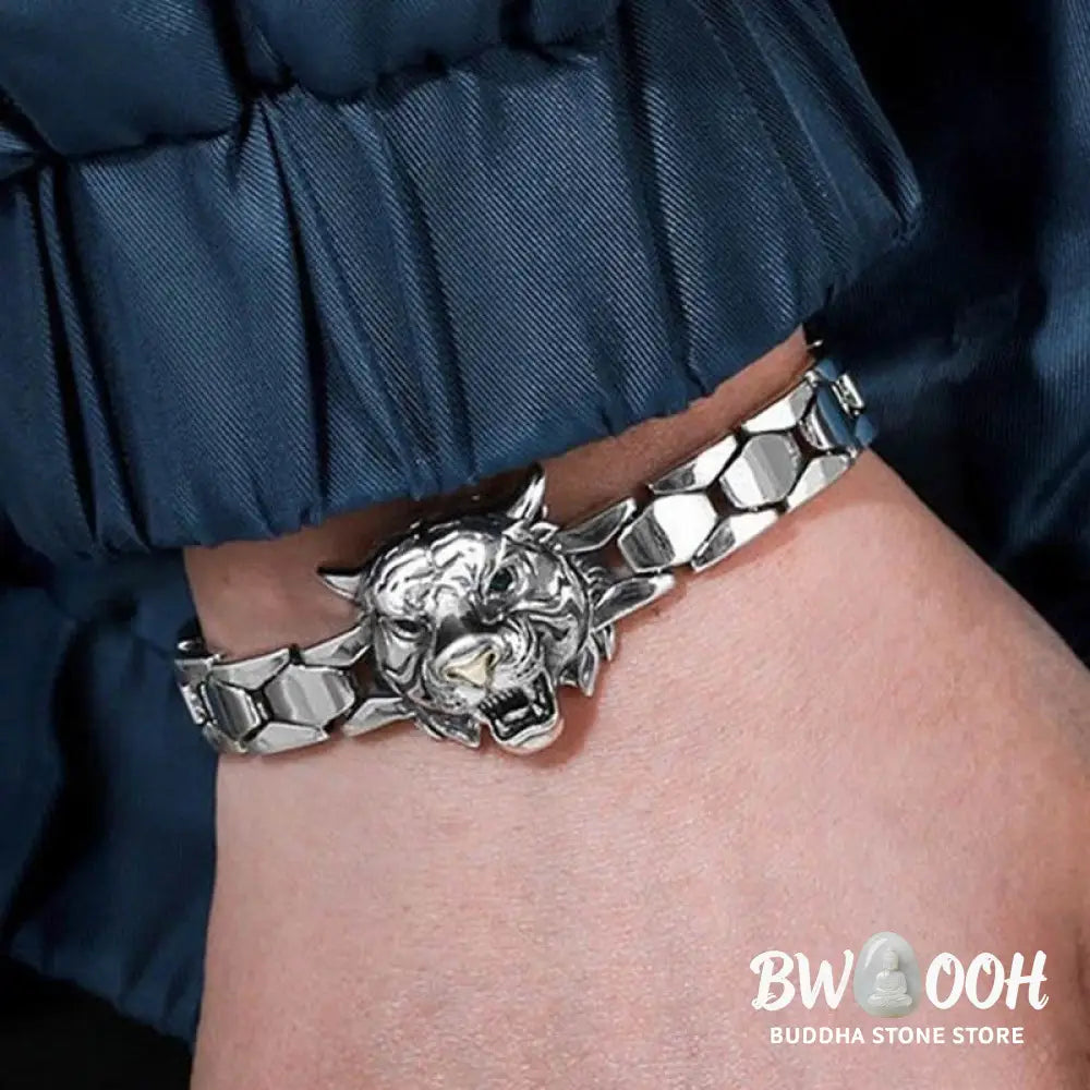 Buddha Stones Tiger Head Design Healing Bracelet - BWOOOH - Bracelet