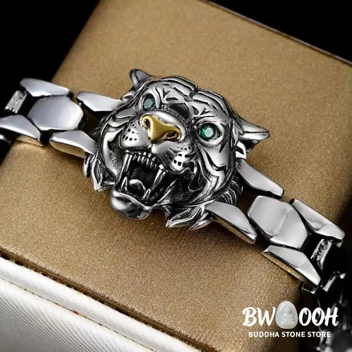 Buddha Stones Tiger Head Design Healing Bracelet - BWOOOH - Bracelet